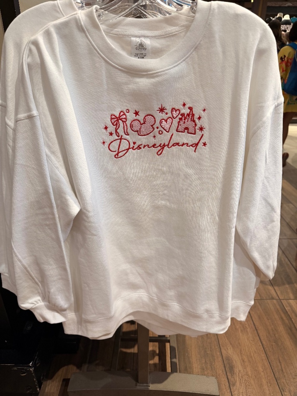 Disneyland 2026 White Valentine's Crew Sweatshirt